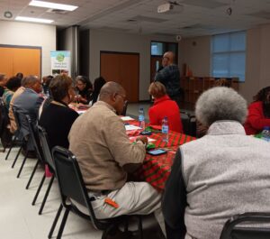 group of people meetingand having lunch