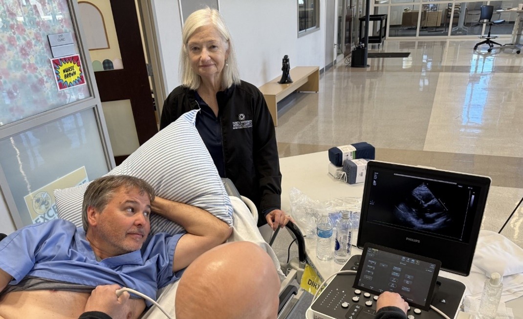 man getting ultrasound