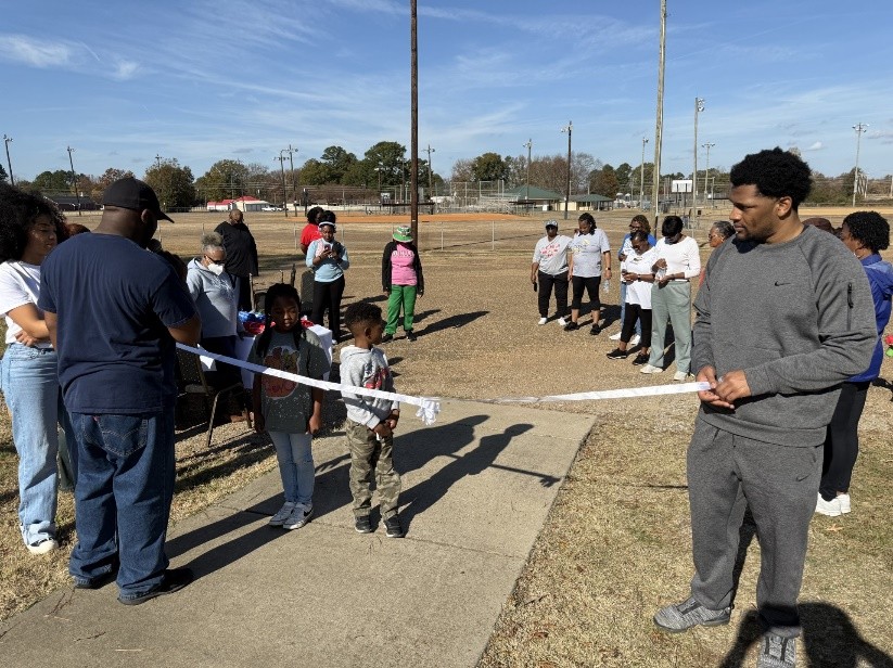 two children crossing finish line
