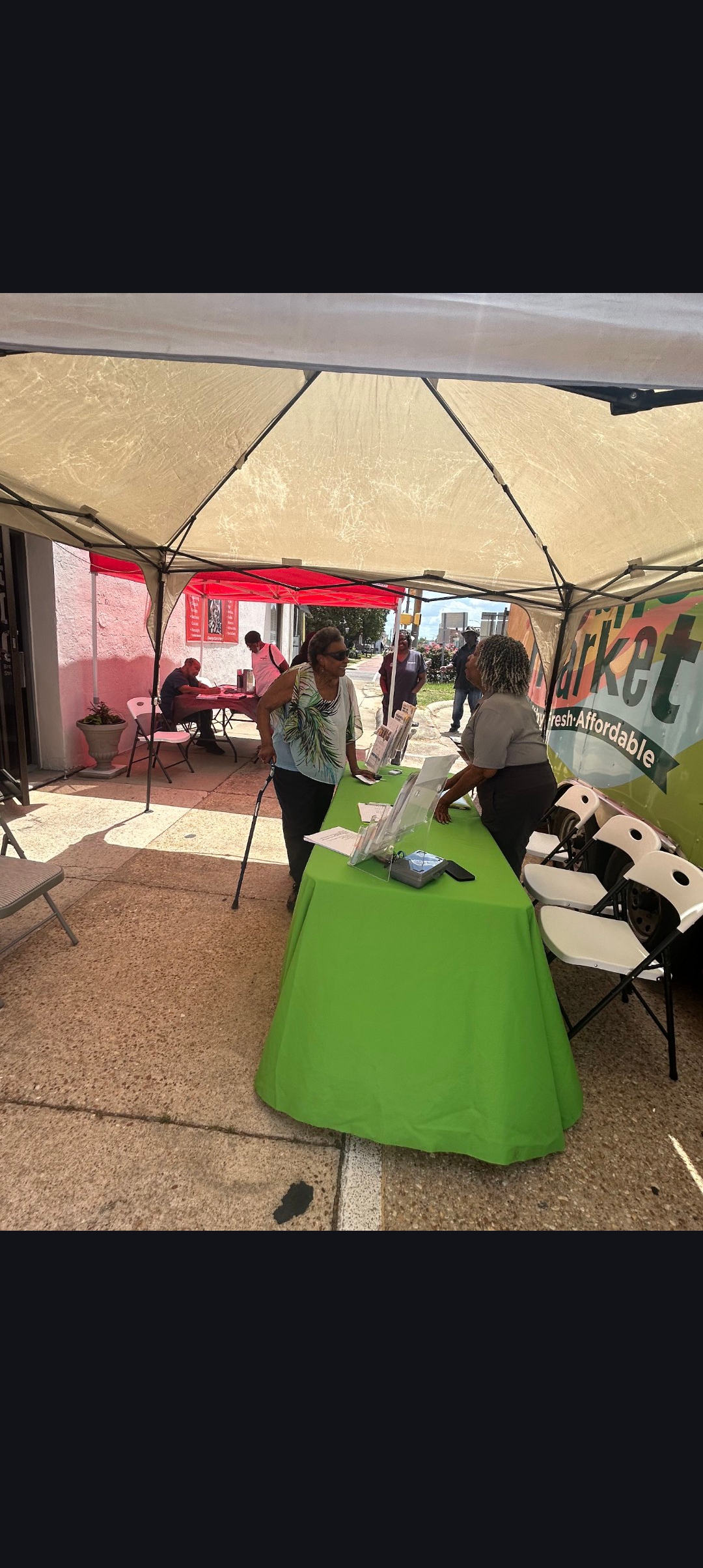 Booth at Mobile Market